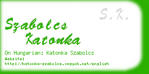 szabolcs katonka business card